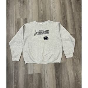 Vintage Penn State Crewneck Sweatshirt Gray Embroidered Logo Nittany Lions